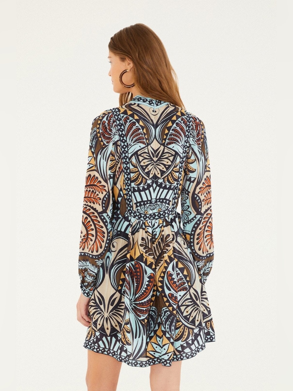 NWT Farm Rio Multicolor Balamana Long Sleeve Mini Dress - Picture 3 of 7